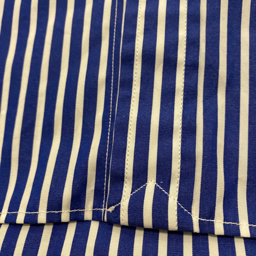 Polo Ralph Lauren Blue Pinstripe Long Sleeve Long Shirt Dress Size S - Picture 9 of 11